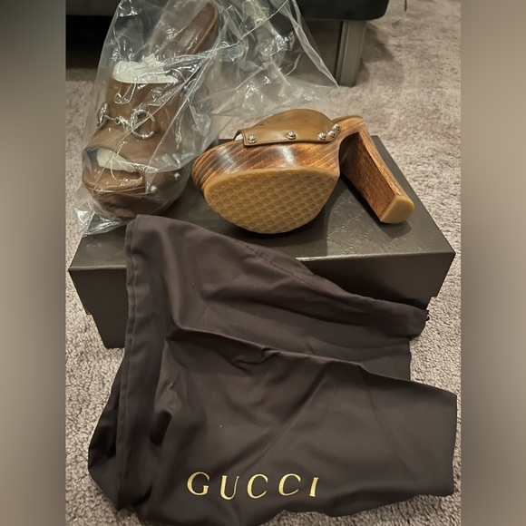 Gucci leather upper and rubber sole Betis Glamour Cuir size 37.5.. NEW - Picture 8 of 13